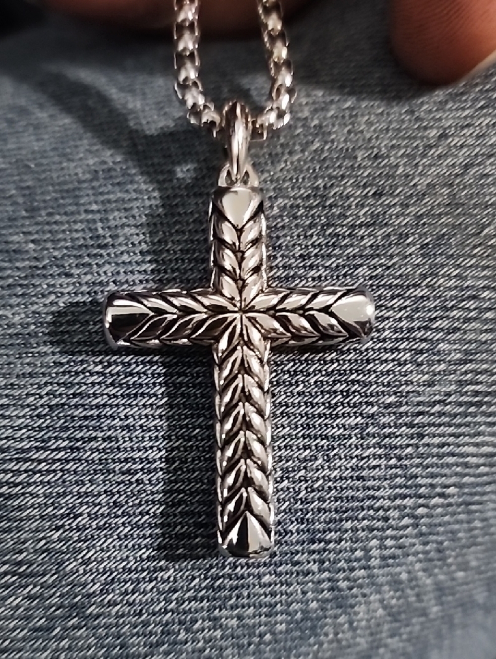 David Yurman Gold-Tone Braided Cross Necklace